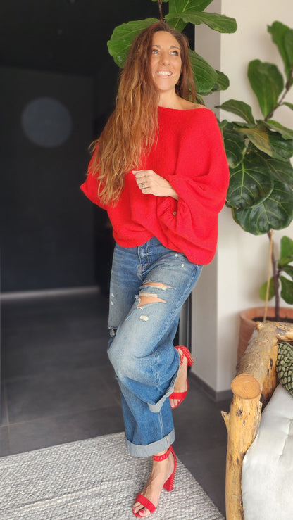 Pull Oversize SAPHIR Rouge
