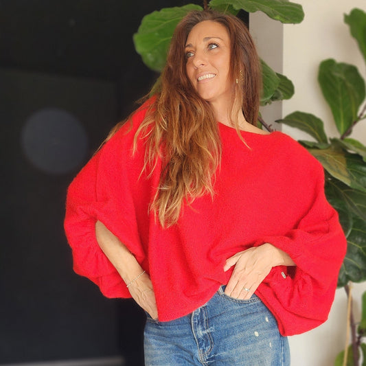 Pull Oversize SAPHIR Rouge