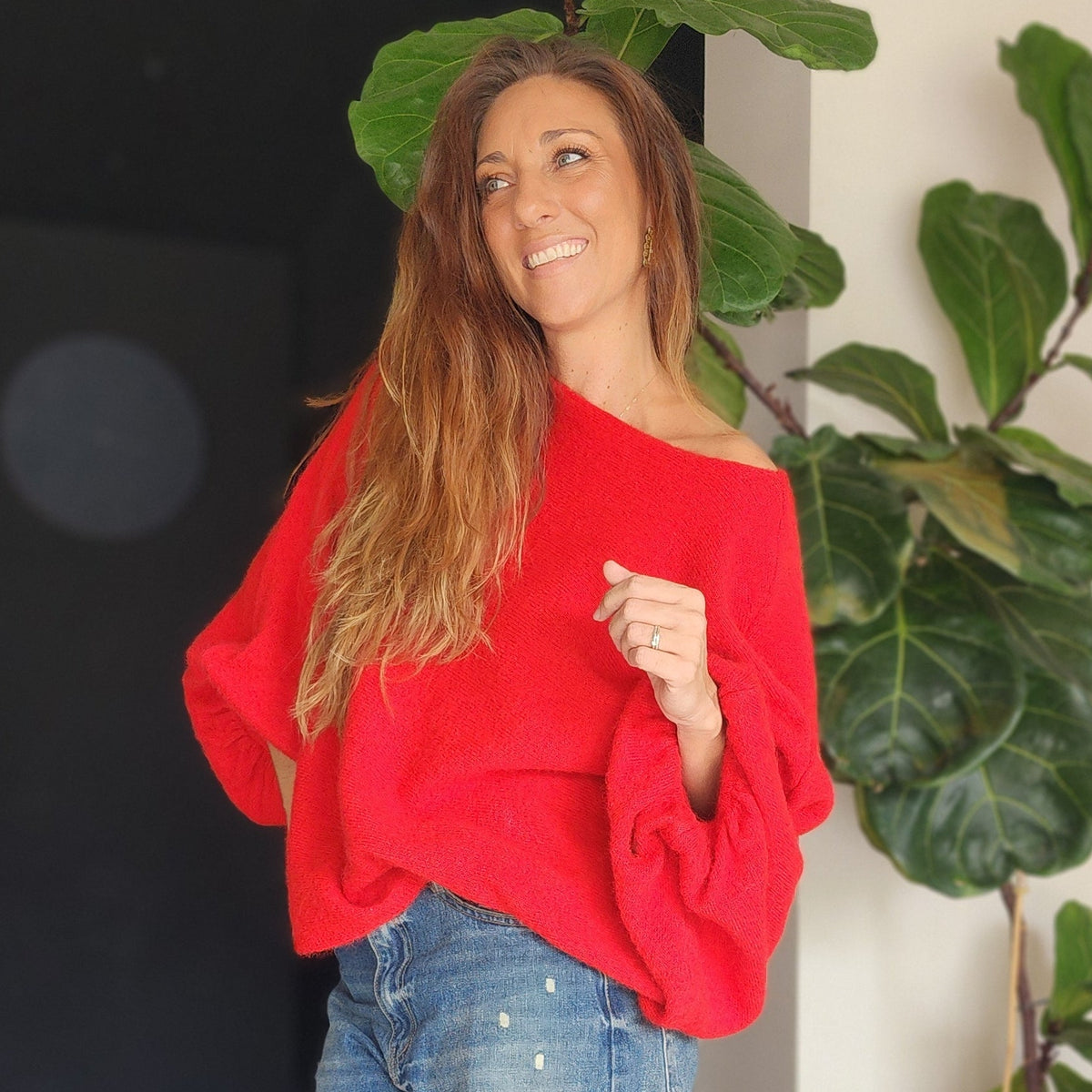 Pull Oversize SAPHIR Rouge
