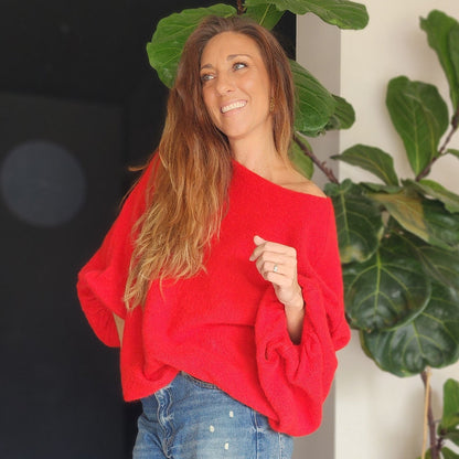 Pull Oversize SAPHIR Rouge