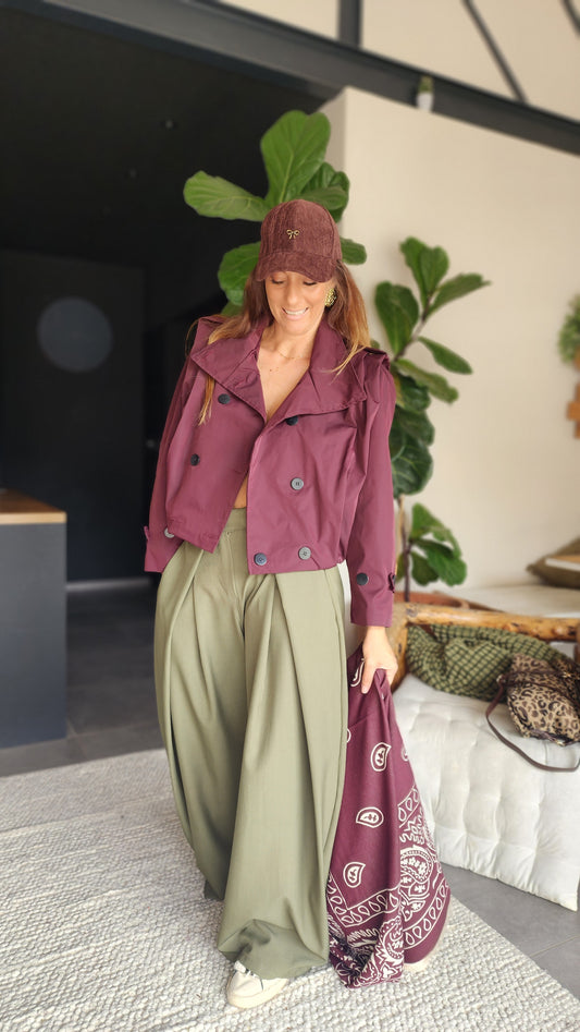 Veste coupe-vent ZARA Prune