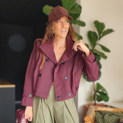 Veste coupe-vent ZARA Prune