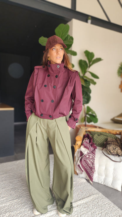 Veste coupe-vent ZARA Prune