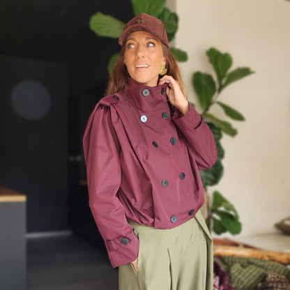 Veste coupe-vent ZARA Prune