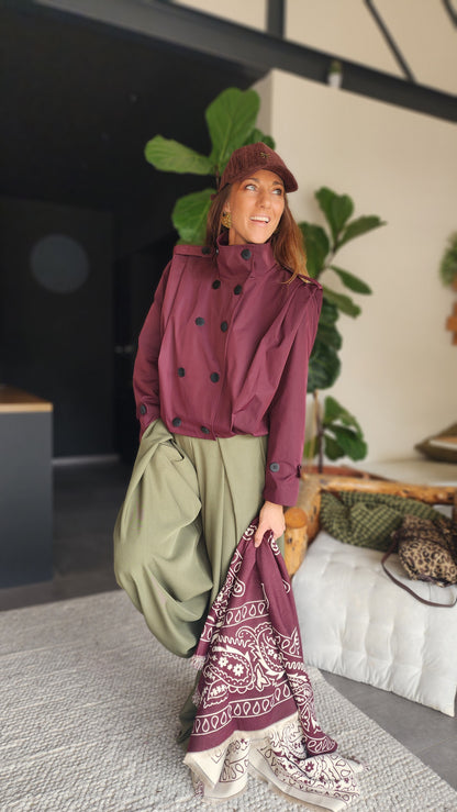 Veste coupe-vent ZARA Prune