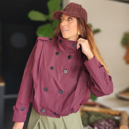 Veste coupe-vent ZARA Prune