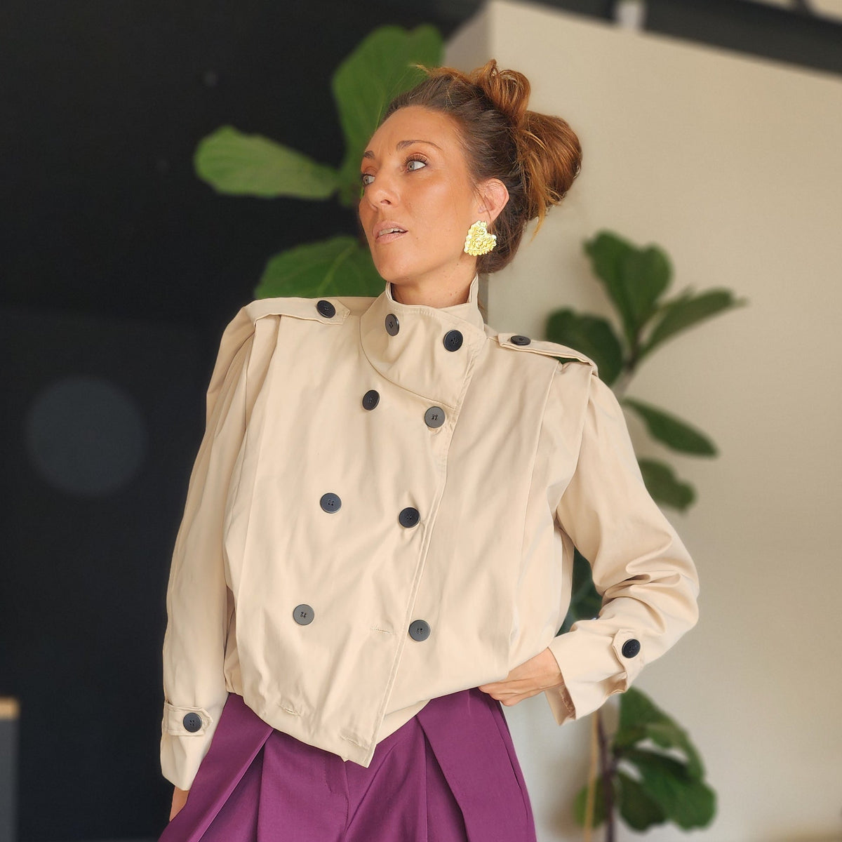 Veste coupe-vent ZARA Beige