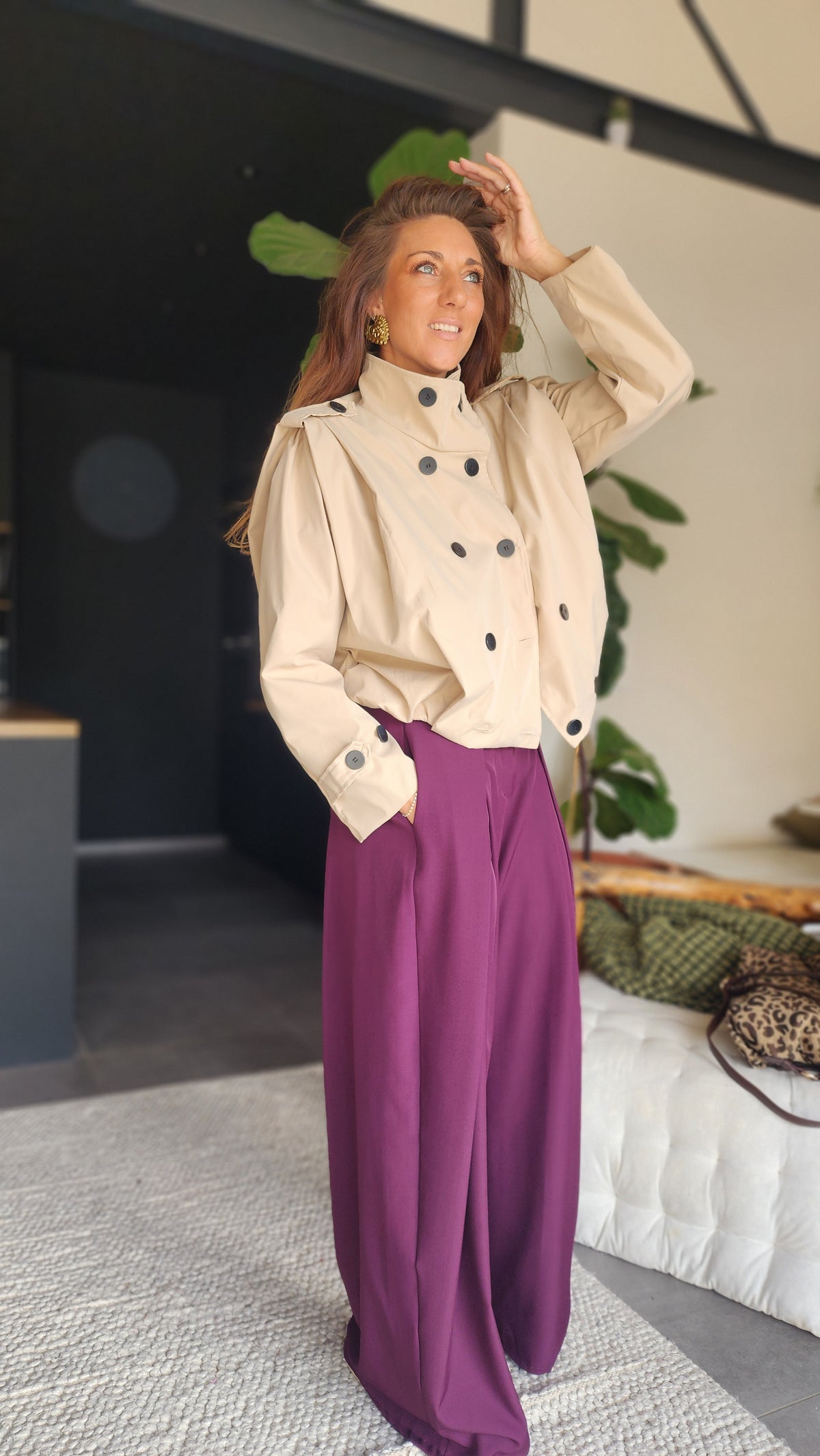 Veste coupe-vent ZARA Beige