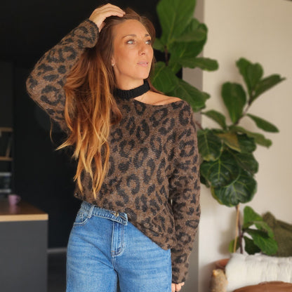 Pull SASKA – Marron et noir