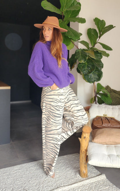 Jean ZÉBRA – Wide leg zébré