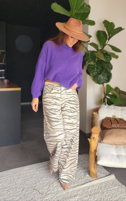 Jean ZÉBRA – Wide leg zébré