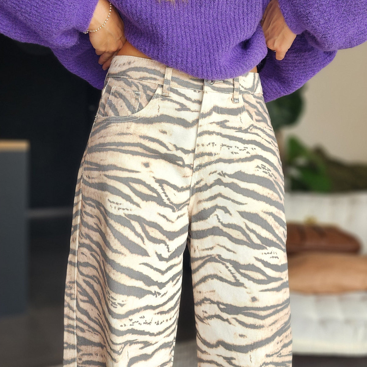 Jean ZÉBRA – Wide leg zébré