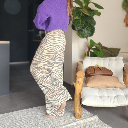 Jean ZÉBRA – Wide leg zébré
