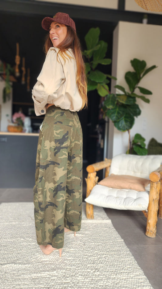 Pantalon militaire BADDIE – Coupe barrel