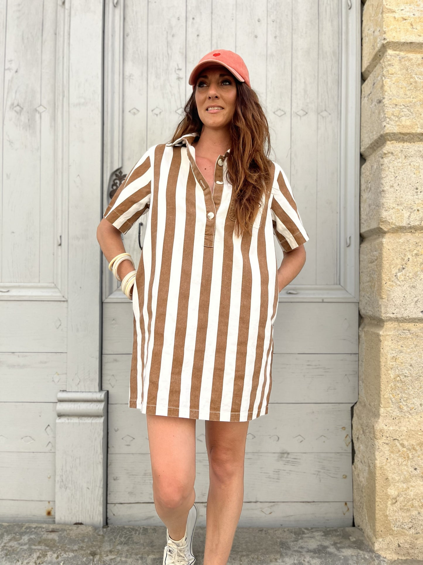Robe EVY - Rayée Jean
