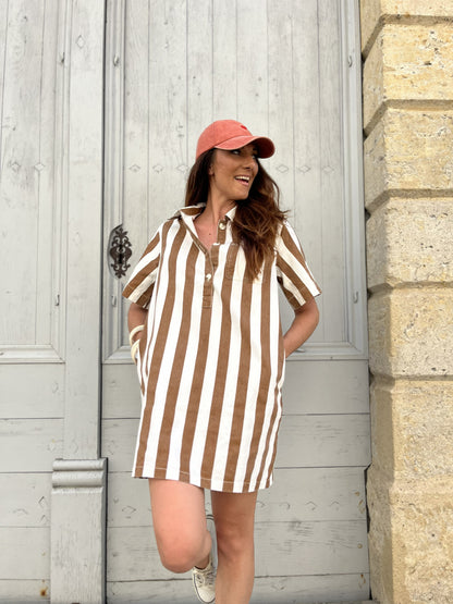 Robe EVY - Rayée Jean