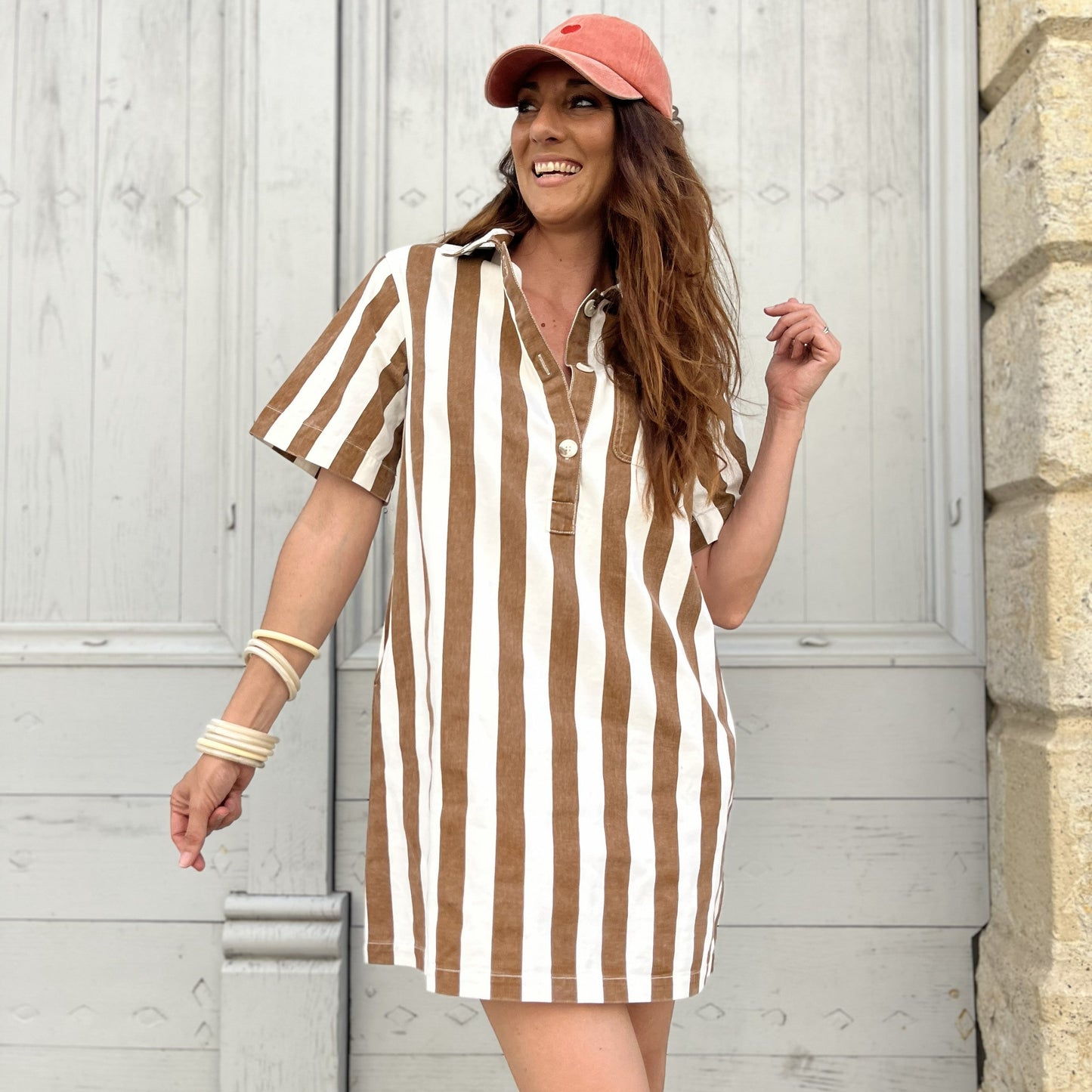 Robe EVY - Rayée Jean