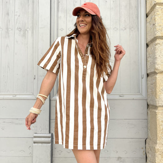 Robe EVY - Rayée Jean