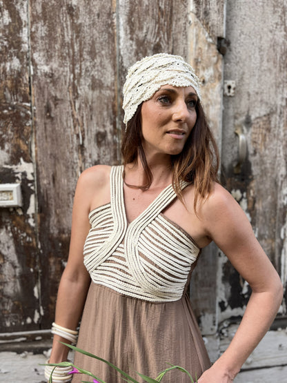 Robe longue NAYARA - Taupe