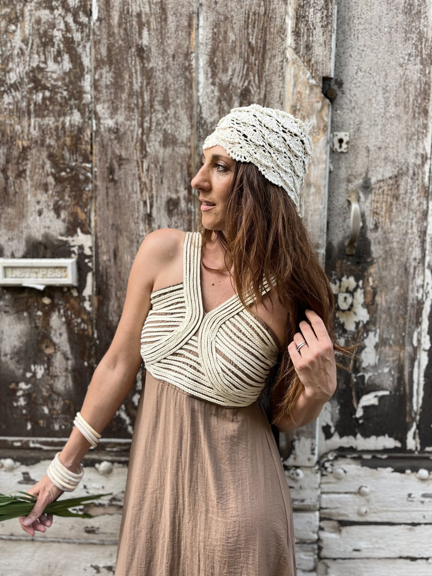 Robe longue NAYARA - Taupe