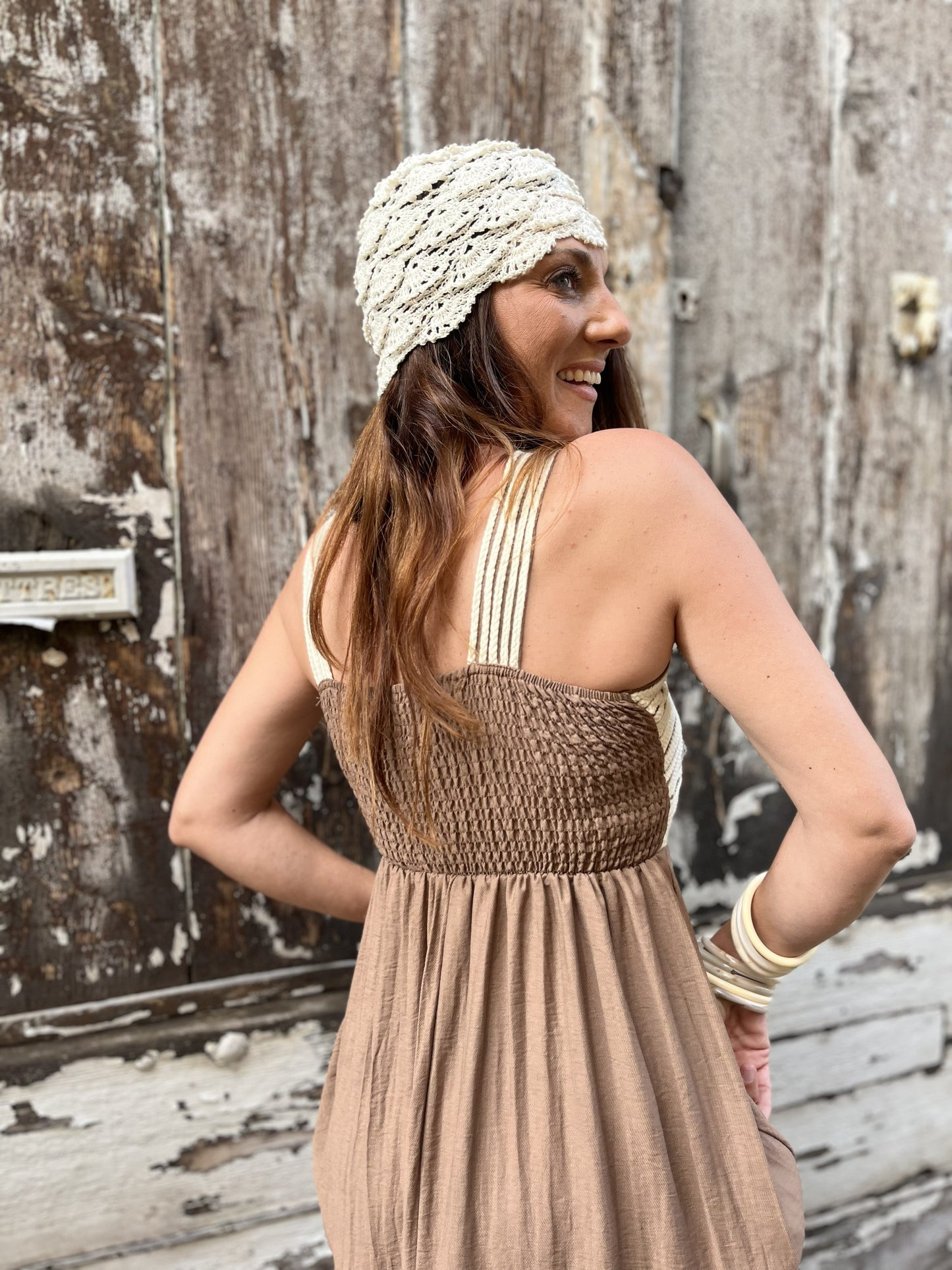 Robe longue NAYARA - Taupe