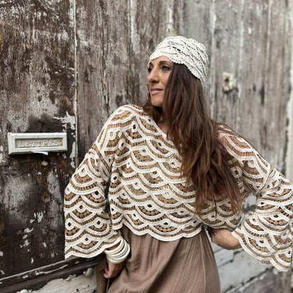 Haut crochet MALLORCA Noisette