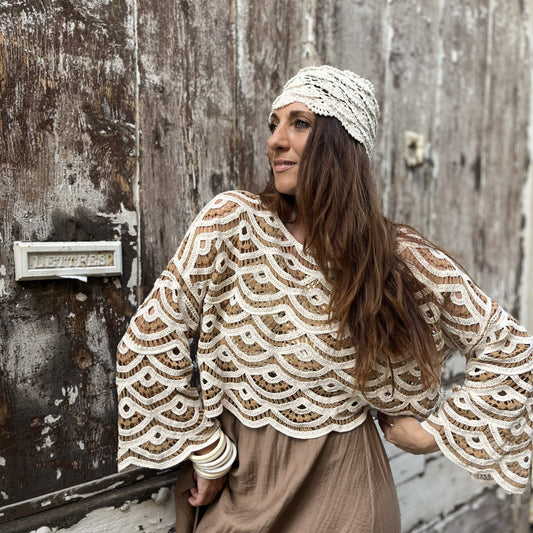 Haut crochet MALLORCA Noisette