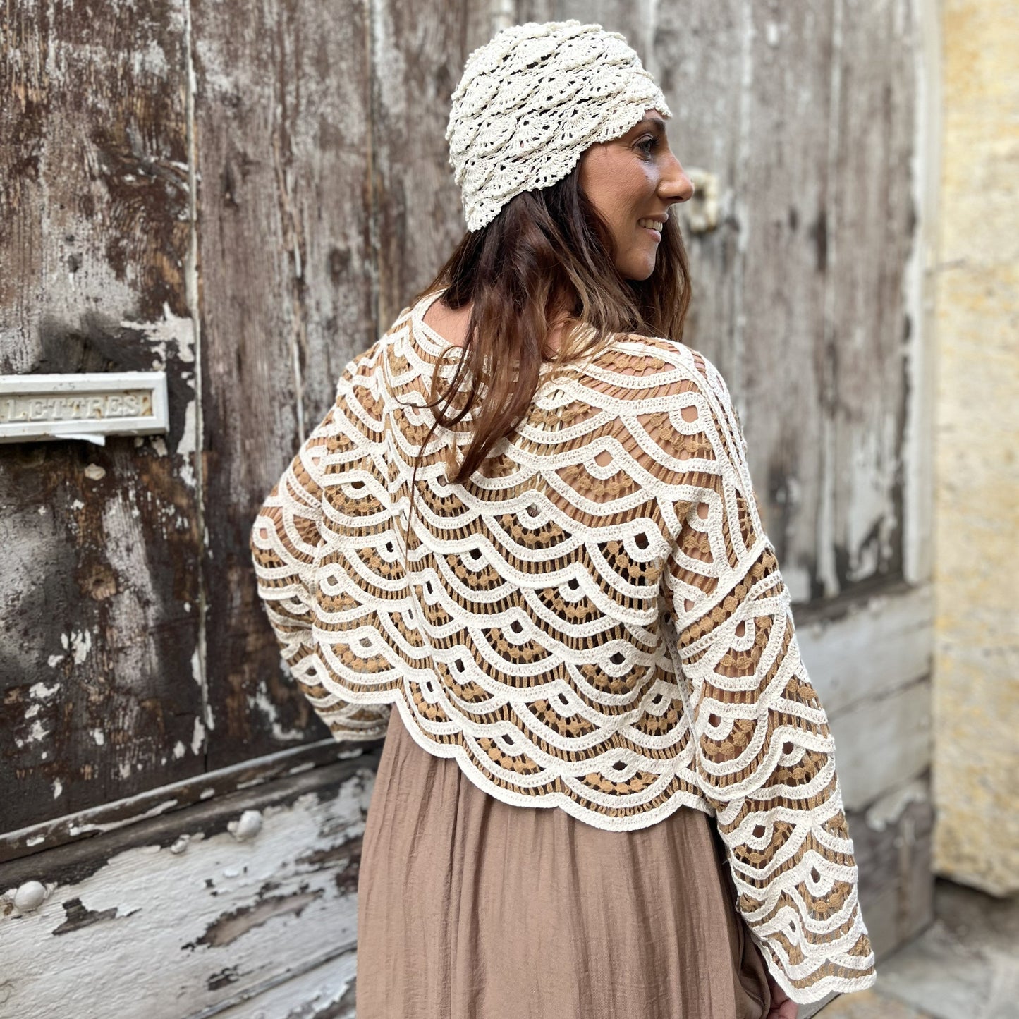 Haut crochet MALLORCA Noisette