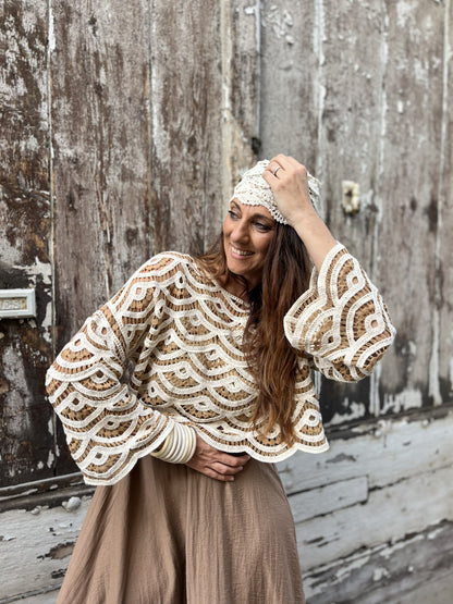 Haut crochet MALLORCA Noisette
