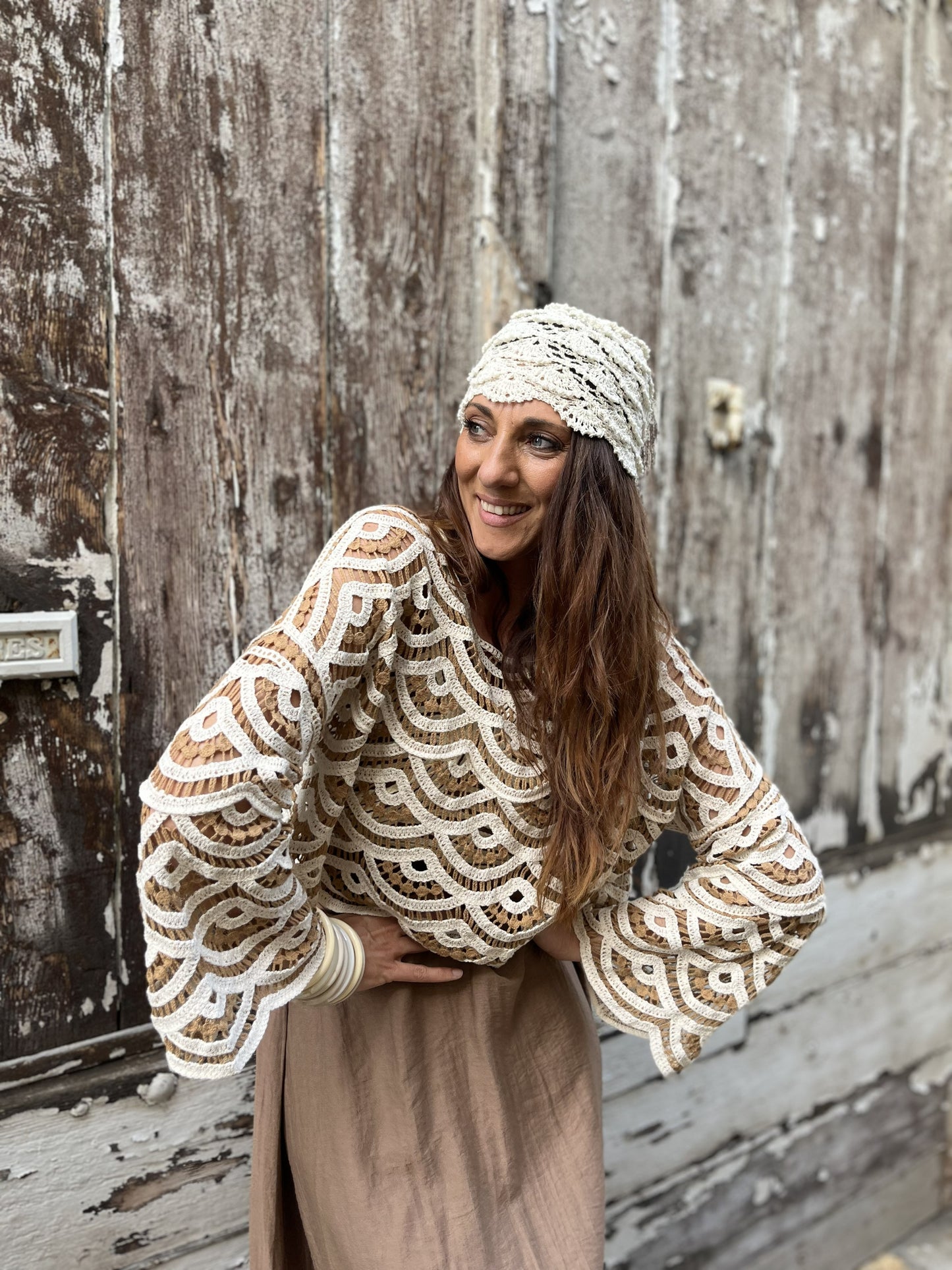 Haut crochet MALLORCA Noisette