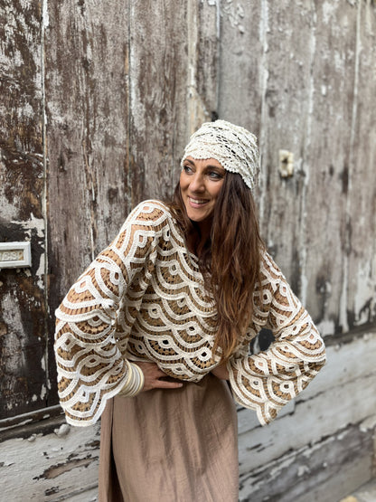 Haut crochet MALLORCA Noisette