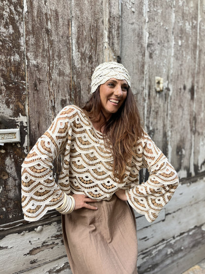 Haut crochet MALLORCA Noisette