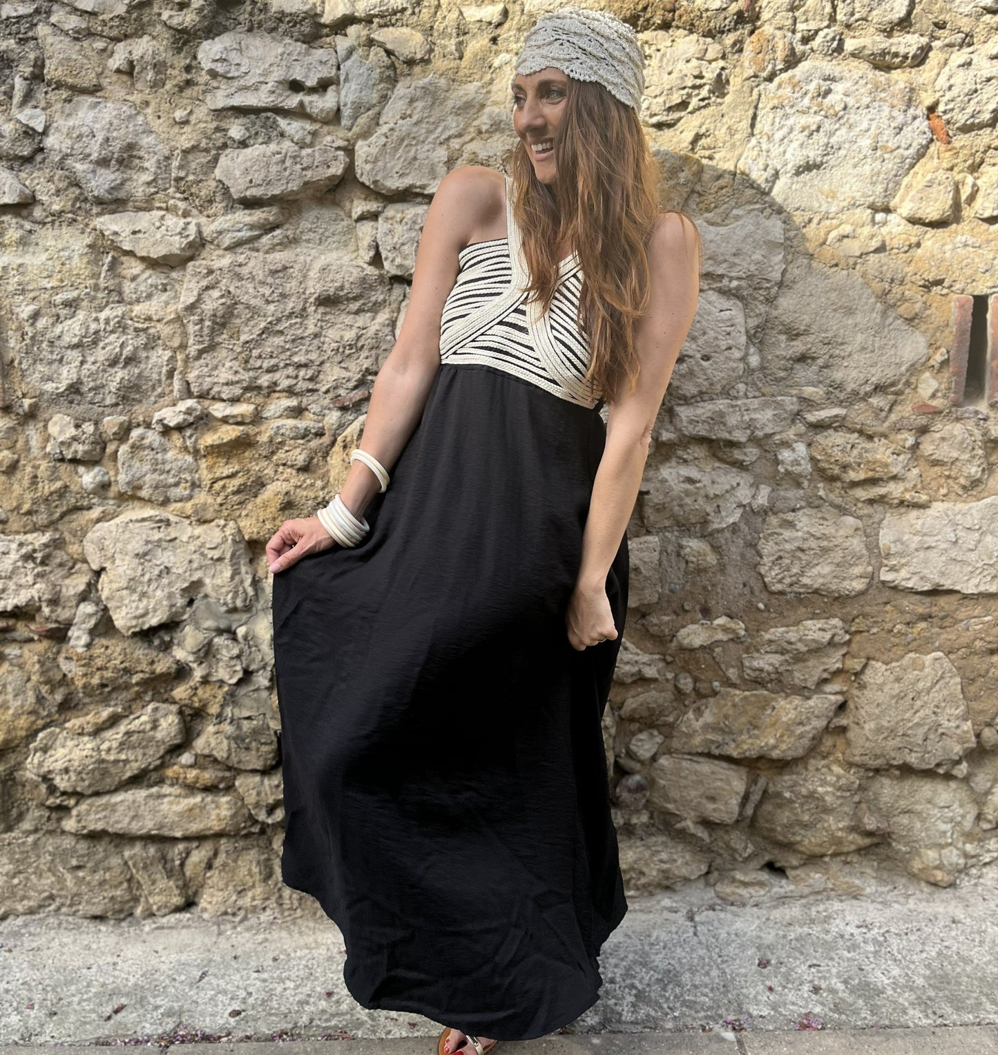 Robe longue NAYARA - Noir