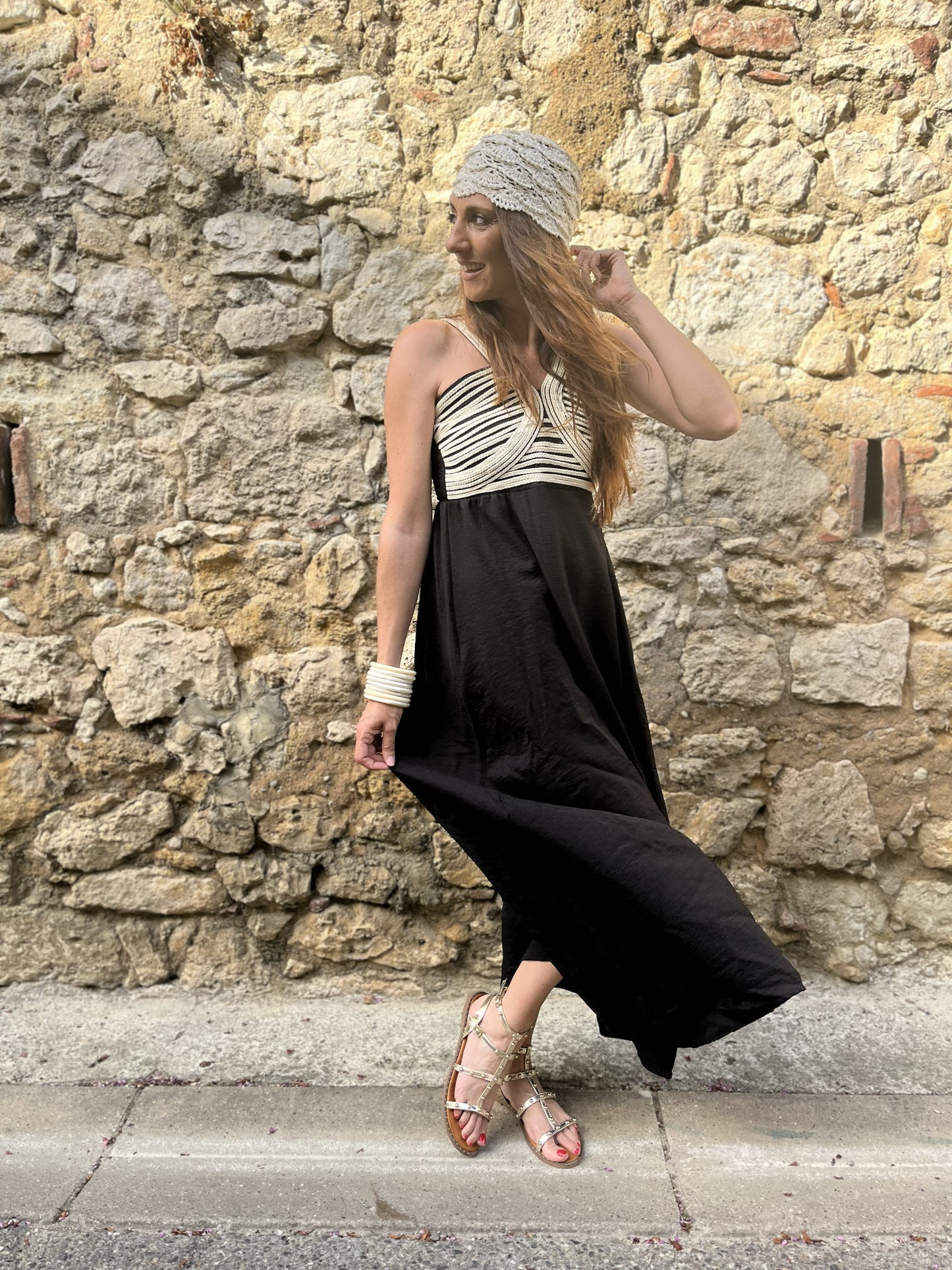 Robe longue NAYARA - Noir