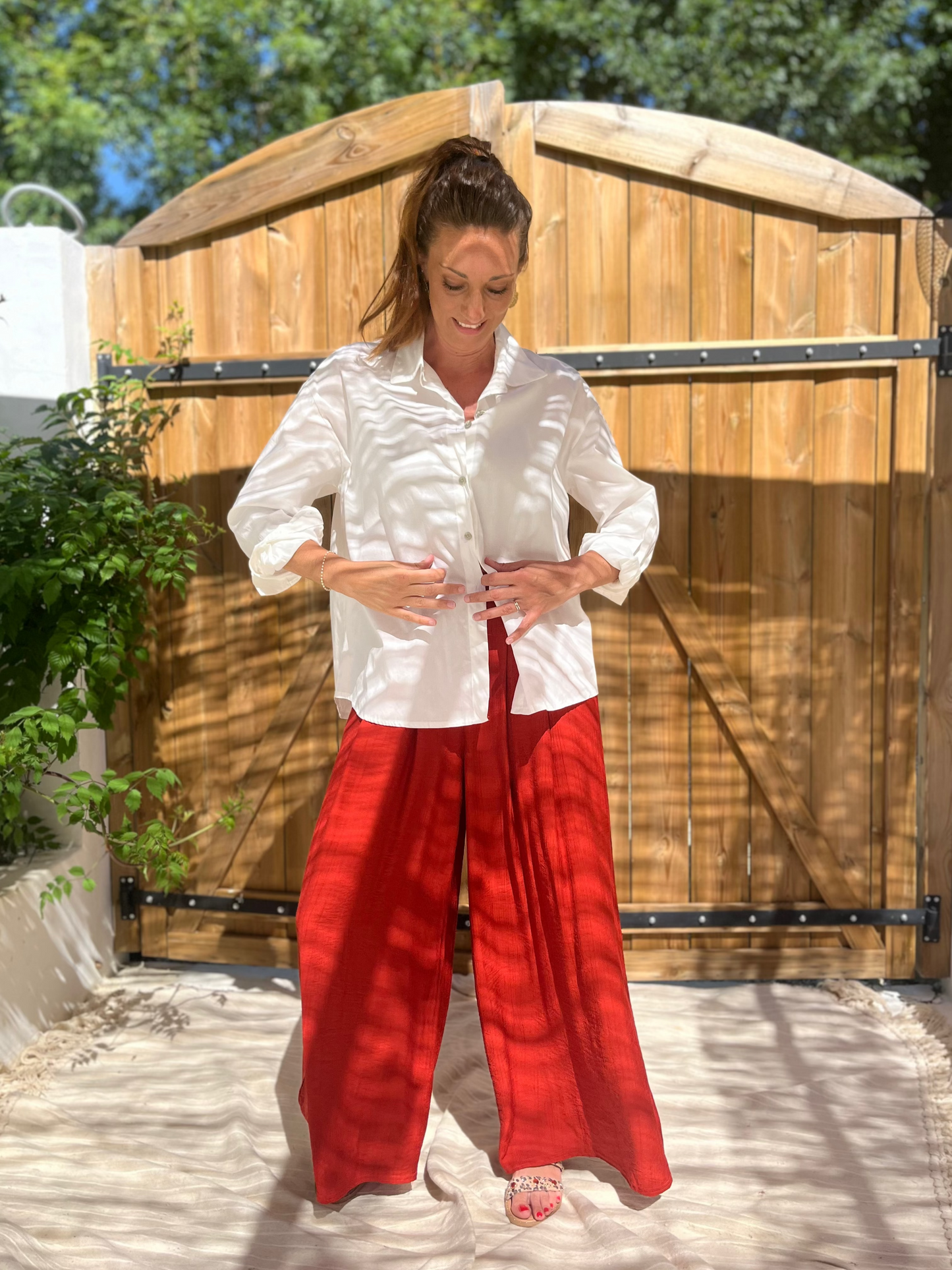 Chemise CŒUR dos nu blanche