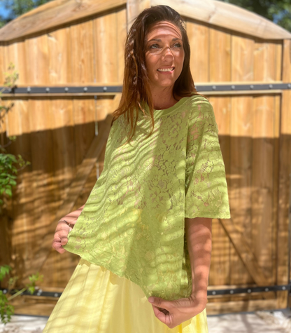 Tee-shirt DENTELINA vert Olive